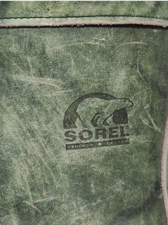 Sorel Snow Winter Boots Men\'s Size 10 Green Black Rubber Leather Lace Up Liner main image 9